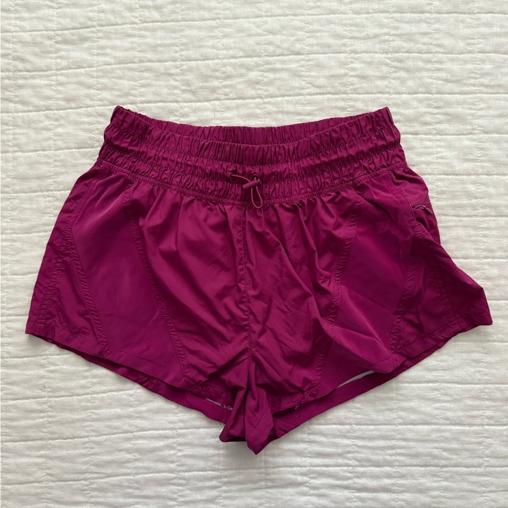 Women's Magenta Athletic Shorts